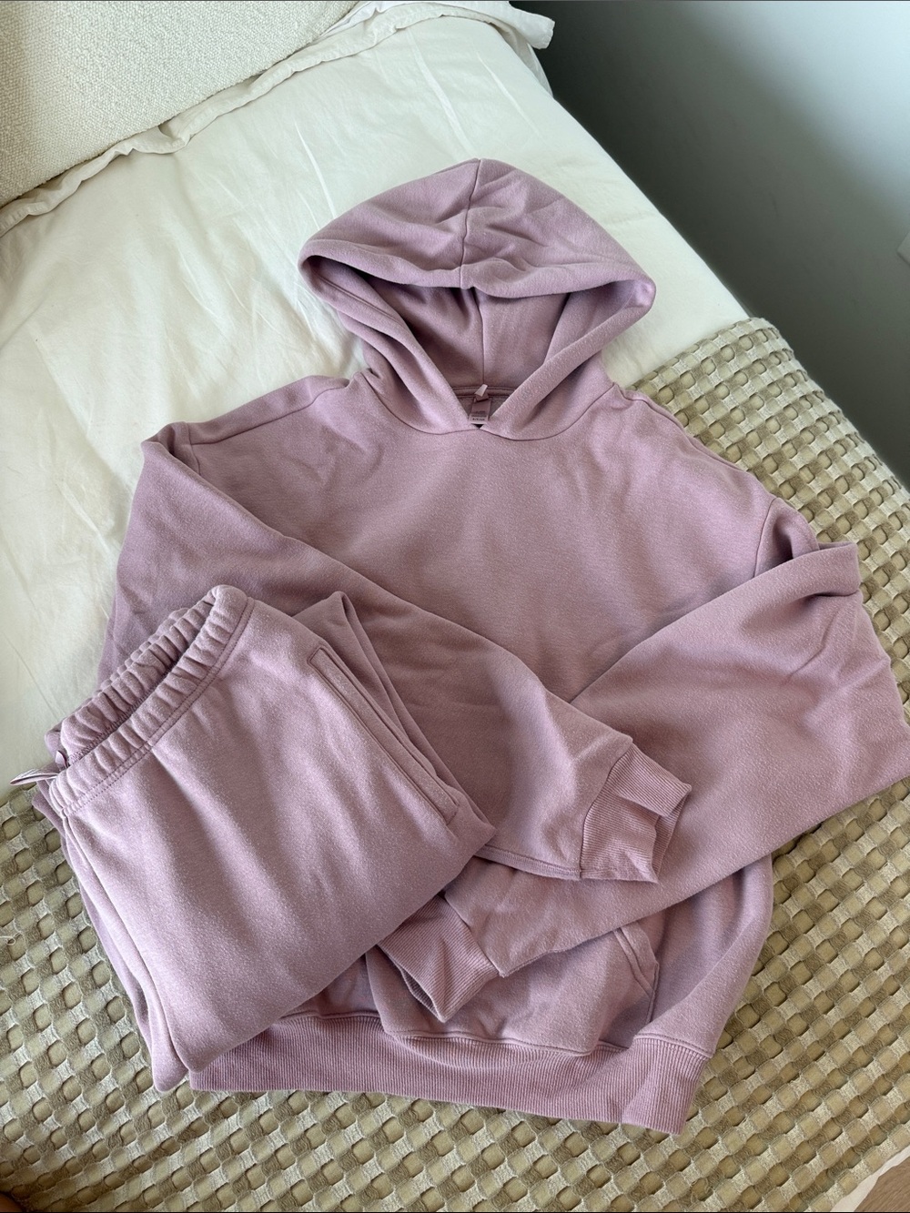 Skims cotton fleece hoodie jogger set